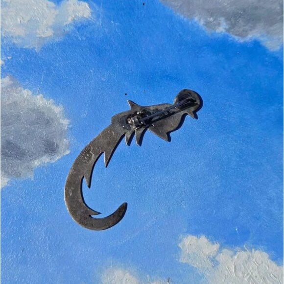 Vintage Guatemala 900 Silver Quetzal Bird Brooch Two Tone with 10k Gold Accent - Picture 7 of 10